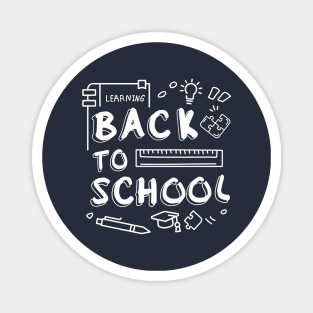 back to school icon handraw Magnet